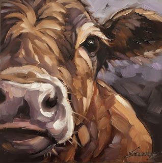 LaveryART Daily Paintings Animal Paintings Acrylic, Acrylic Painting Ideas, Cowgirl Art, Modern Oil Painting, Oil Painting For Sale, Cow Painting, Cowboy Art, Farmhouse Art, Framed Oil Painting