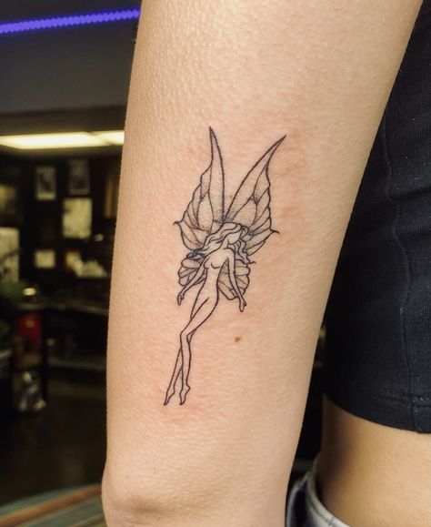 Fairy Tattoo Shaded, Fairy Theme Tattoo, Fairy Tattoo Meaning, Fairy Queen Tattoo, Fairy Tattoos For Women Unique, Fairy Tattoo Designs Unique, Kendall Tattoo, Pixie Tattoo, Tats Ideas