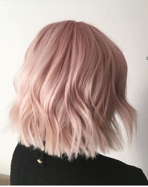 Dusty Rose Blonde Hair, Pastel Pink Bob Hair, Light Pink And Blonde Hair, Blush Blonde Hair, Dusty Pink Hair, Blond Rose, Pink Short Hair, Light Pink Hair, Pink Blonde Hair