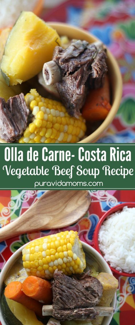 This hearty Costa Rican vegetable beef soup is packed with healthy vegetables and super easy to prepare. #costarica #soup #fall #souprecipe #latinfood #healthyrecipes #healthyfood Soup Fall, Costa Rican Food, Beef Soup Recipes, Rican Food, Vegetable Beef Soup, Food Lunch, Beef Stew Meat, Mouthwatering Recipes, Beef Soup