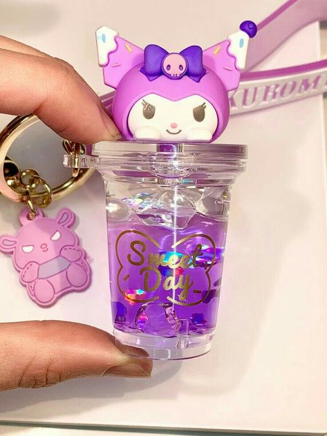 Water Keychain, Liquid Keychain, Disney Princess Toys, Boba Milk Tea, Boba Milk, Hello Kitty Keychain, Cool Keychains, Cute School Stationary, Kitty Clothes