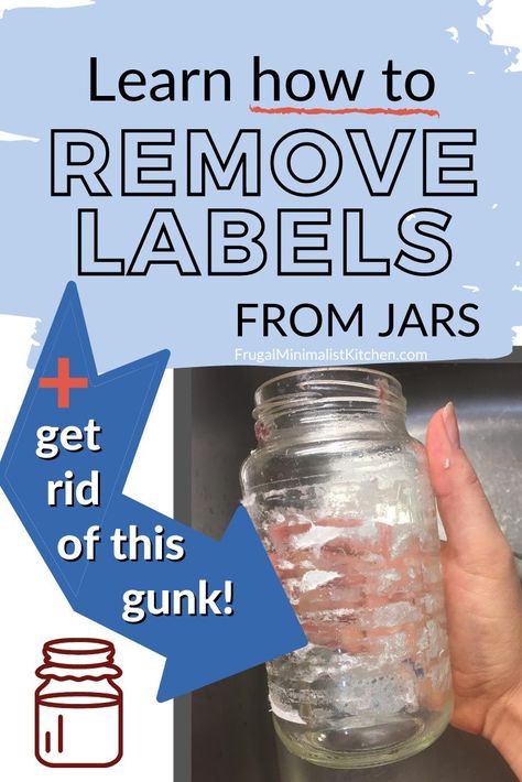 Remove Labels From Plastic Containers, Remove Jar Labels, Remove Sticky Labels, Remove Sticky Residue, How To Remove Glue, Sticky Labels, Sticker Removal, Remove Labels, Waste Free