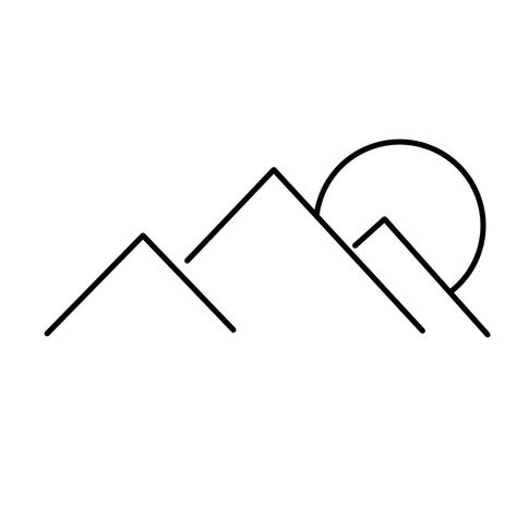 Mountain Finger Tattoo Simple, 3 Peak Mountain Tattoo, Three Mountains Tattoo, Mountain Logo Design Ideas, Peak Tattoo, Tattoo Berge, Tattoos Meaning Family, Therapy Website Design, Mountains Logo