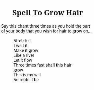 Spell With Hair, Hair Magick Witchcraft, Spells With Hair, Witchcraft Chants, Hair Growth Spell Chant, Beauty Spell Chant, Witchcraft Love Spells, Spells That Actually Work, Witch Spells