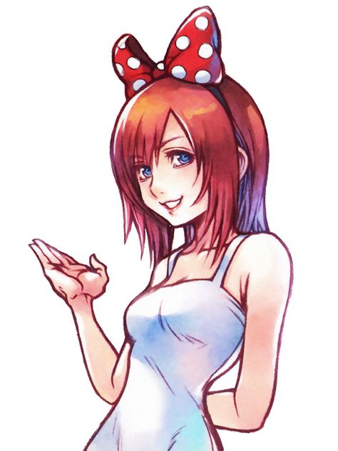 Kairi in Naminé Outfit from Kingdom Hearts Union χ [Cross] Persona 5 Art Book, Kingdom Hearts Namine, Kairi Kingdom Hearts, Sora And Kairi, Tetsuya Nomura, Outfit Art, Kingdom Hearts Fanart, Kingdom Hearts Art, Pastel Sec