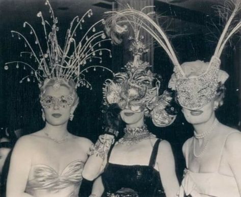 Lana Turner, Loretta Young, and Irene Dunne (1950) Masquerade Holiday Party, Masquerade Ball Aesthetic, Vintage Carnaval, Mask Ball, Masquerade Ball Party, Irene Dunne, Loretta Young, Ball Aesthetic, Lana Turner