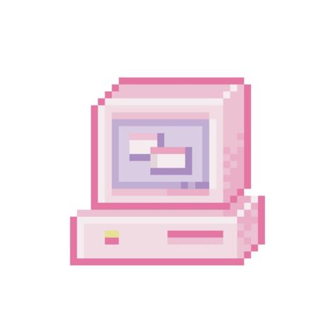 App Icon Pinterest, Computer Png, Retro Computer, Art Pixel, Pix Art, Pink Retro, Pixel Art Design, Pixel Art, Computer