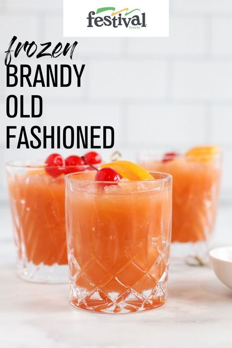 We've taken a Wisconsin staple and put a frozen twist on it! This Frozen Brandy Old Fashioned is perfect for any occasion. #frozen #brandy #oldfashioned #drink Fajita Seasoning Recipe, Brandy Old Fashioned, Festival Foods, Frozen Cocktail Recipes, Old Fashioned Drink, Healty Dinner, Lime Soda, Mixed Drinks Recipes, Old Fashioned Recipes