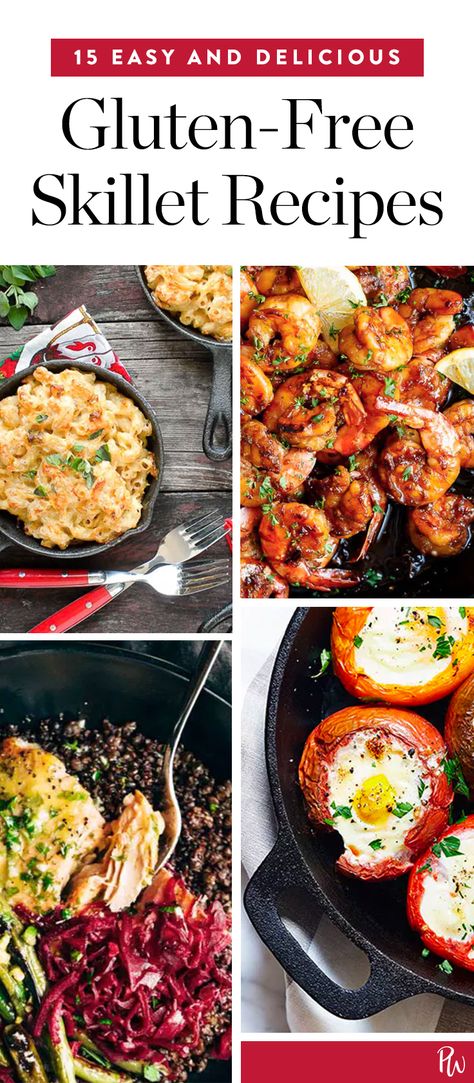 Forgo your pots and pans in favor of one of these easy skillet recipes. Oh, and did we mention they’re all totally gluten-free? Get all the recipes here. #glutenfreerecipes #skilletrecipes #glutenfree #skilletdinners #dinnerrecipes Easy Skillet Recipes, Benefits Of Gluten Free Diet, Gluten Free Benefits, Celiac Recipes, Skillet Dinner Recipes, Doing Dishes, Easy Skillet Meals, Easy Skillet, Skillet Recipes