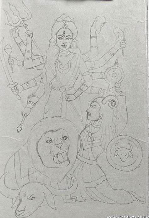 Ma Durga Full Body Drawing, Durga Maa Mehndi Design, Durga Maa Pictures Drawing, Vasudev Kutumbakam Drawing, Durga Ma Drawings, Durga Maa Pencil Sketch, Durga Maa Drawing Sketch, Durga Maa Doodle Art, Durga Maa Sketch Pencil