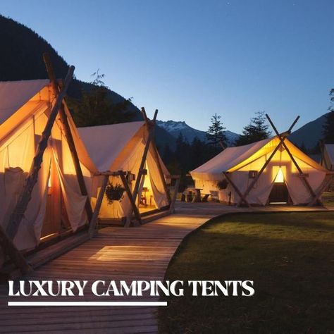 Luxury Camping Tents | Glamping Tents | Talukas Luxury Camping Ideas, Luxury Camping Tents, Tents Camping Glamping, Yurt Camping, Tent Living, Glamping Resorts, Luxury Glamping, Cool Tents, Tent Design