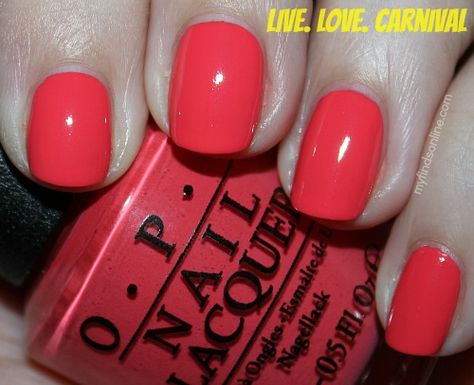 Opi Live Love Carnival, Carnival Nails, Club Tropicana, Opi Colors, Nails Opi, Coral Pink Color, Nail Envy, Opi Nail Polish, Opi Nails