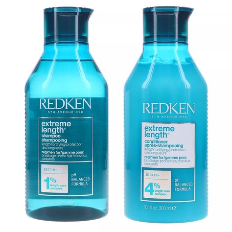 Redken Extreme Length Shampoo 10.1 Oz & Extreme Length Conditioner 10.1 Oz Combo Pack : Target Shampoo And Conditioner For Hair Growth, Redken Shampoo And Conditioner, Redken Extreme Length, Redken Shampoo, Redken Extreme, Redken Hair Products, Good Shampoo And Conditioner, Promote Healthy Hair Growth, Healthy Hair Growth