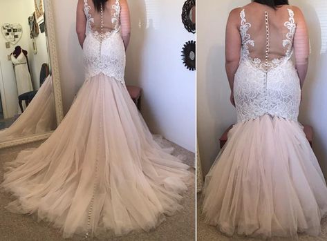 Wedding Dress Train Bustle, Dress Bustle, Short Wedding Gowns, Mermaid Wedding Gown, Tulle Train, Second Wedding Dresses, Princess Wedding Gown, Wedding Dress Bustle, Wedding Gowns Mermaid