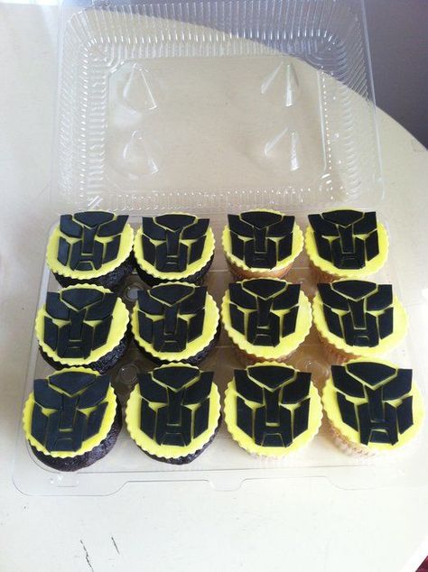 Transformers Cupcakes, Transformers Birthday Cake, Transformers Cake, Specialty Cupcakes, Transformers Birthday Parties, Transformer Party, Yellow Birthday, Transformer Birthday, Birthday Party Planning