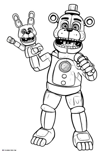 Five Nights at Freddy's Coloring Pages (Free Printables) Fnaf Coloring Pages Free Printable, Five Nights At Freddy's Coloring Pages, Fun Time Freddy, Fnaf Birthday, Fnaf Coloring Pages, Fall Coloring, Fnaf Sister Location, Horror Video Games, Fall Coloring Pages