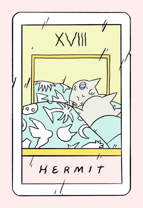 Hermit Tarot, The Hermit Tarot, The Hermit, Tarot Card, Tarot Cards, Sun, Drawings