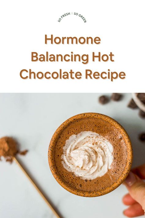 Peanut Butter Hot Chocolate Recipe, Hormone Balancing Recipes, Mood Boosting Foods, Peanut Butter Hot Chocolate, Hormone Diet, Healthy Hot Chocolate, Hormone Balancing Diet, Foods To Balance Hormones, Hormonal Weight Gain