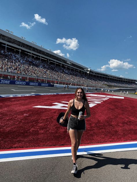 nascar race Female Nascar Aesthetic, Nascar Racing Aesthetic, Vintage Nascar Aesthetic, Nascar Photos, Nascar Race Tracks, Coca-cola 600, Nascar Race, Nascar Racing, Insta Inspo