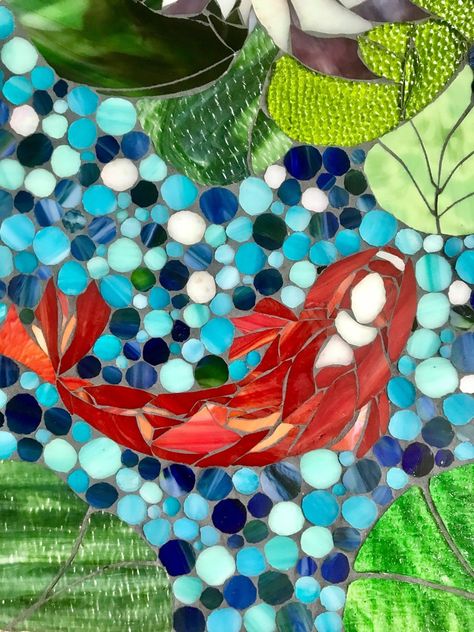 Mosaic Entryway, Entryway Art, Mosaic Art Diy, Koi Art, Mosaic Garden Art, Mosaic Bathroom, Mosaic Tile Art, Lotus Art, Custom Mosaic