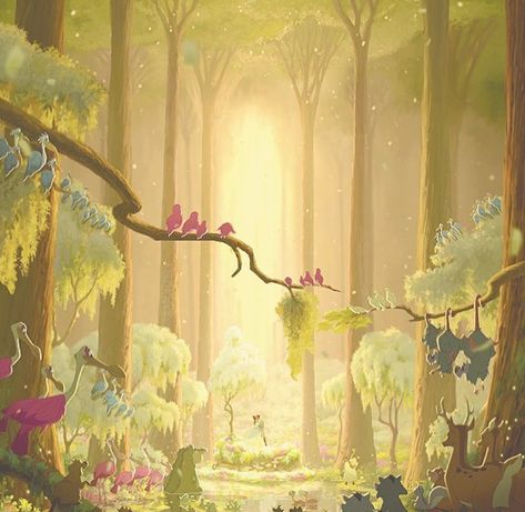 Princess and the frog Princess And The Frog Background, Princess And The Frog Painting, Tangled Painting, Disneyland Rides, Princesa Tiana, Green Princess, Frog Theme, Frog Wallpaper, Cute Disney Pictures