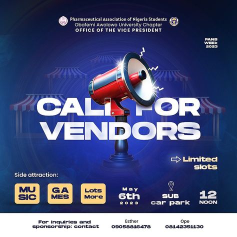 Trade fair design, showing the call for vendors, trade fair revealed and the vendors alert notifications. Call For Sponsorship Design, Call For Vendors Flyer, Call For Vendors Flyer Design, Expo Poster Design Ideas, Call For Sponsorship Flyer Design, Sponsorship Flyer Design, Sponsorship Flyer, Fair Poster Design, Logo Sketch Design