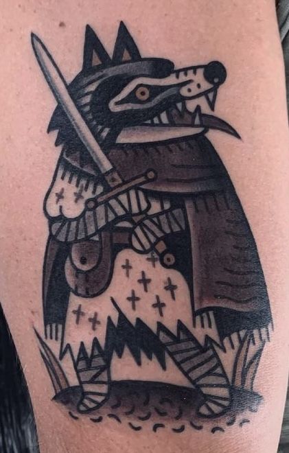 Thief Tattoo, Rat Tattoo, Traditional Black Tattoo, Traditional Tattoo Inspiration, Medieval Tattoo, Bone Tattoos, Traditional Tattoo Sleeve, Fantasy Tattoos, Old School Tattoo Designs