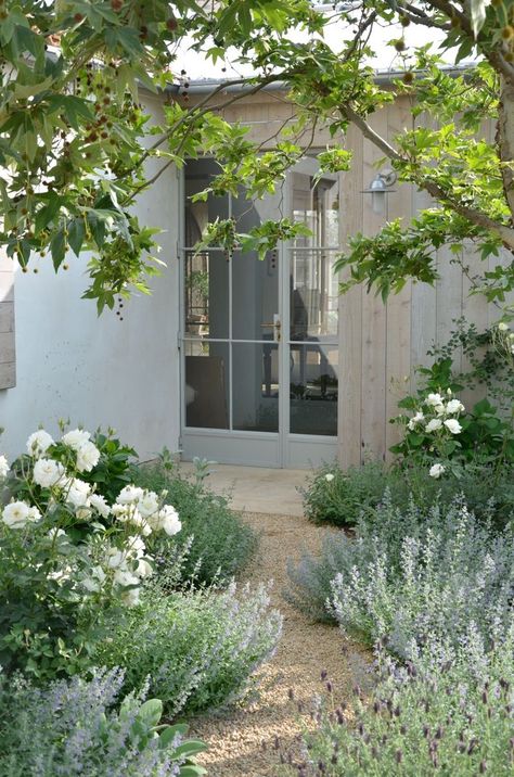 DSC_6092 Mediterranean Garden Design, Patina Farm, European Garden, Front Garden Design, Garden Inspo, A Small House, Farmhouse Landscaping, Gravel Garden, Garden Shrubs