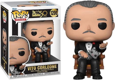 Friendship is everything to Vito Corleone, and a cat has made an offer he can’t refuse. Capture this moment to celebrate the 50th anniversary of Francis Ford Coppola’s The Godfather. Collect all the members of The Godfather cast for your Pop! Movies set. Vinyl figure is approximately 3.70-inches tall. Best Funko Pop, Pop Action Figures, Vito Corleone, Vinyl Display, Godfather Gifts, Funko Pop Collection, Francis Ford Coppola, Funko Pop Marvel, Pop Collection