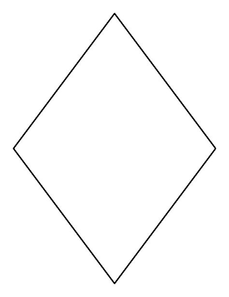 Rhombus pattern. Use the printable outline for crafts, creating stencils, scrapbooking, and more. Free PDF template to download and print at http://patternuniverse.com/download/rhombus-pattern/ Diamond Template Free Printable, Shape Templates Printable Free, Diy Quilting Templates, Printable Outline, Diamond Template, Coloring Crafts, Vegas Theme Party, Rhombus Pattern, Printable Shapes