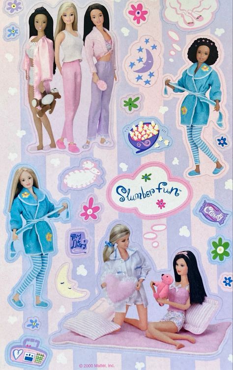 Slumber Party Pjs, Barbie Fairy, Barbie 90s, Barbie 2000, Single Stickers, Barbie Images, Girls Support Girls, Barbie Princess, Slumber Party