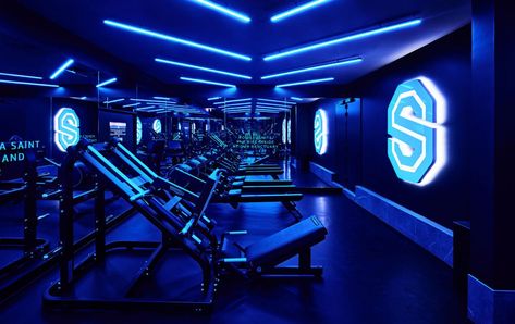 Blue Gym Aesthetic, Fitness Center Design, Dream Home Gym, Gym Design Interior, Gym Interior, Key Projects, Home Gym Decor, Gym Ideas, Class Room