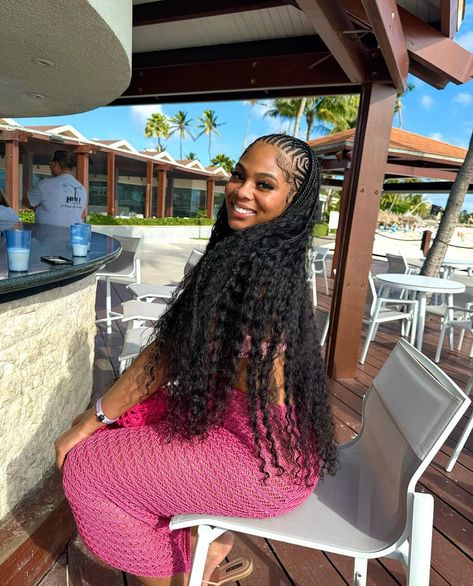 pretty & unique braids. follow for more content. Weave Hairstyles Braided, Unique Braids, Vacation Outfits Women, Vacation Hairstyles, Birthday Hairstyles, Quick Braided Hairstyles, Protective Hairstyles Braids, Pretty Braided Hairstyles, Hair Laid