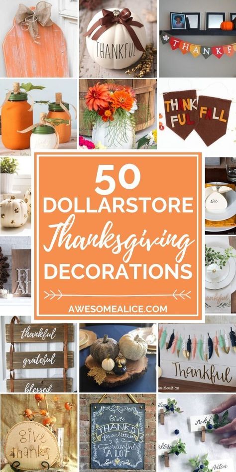 50 Cheap and Easy DIY Thanksgiving Decorations #Thanksgiving #ThanksgivingDecor #ThanksgivingDecorations #DIY #FallDecor Diy Decor For Thanksgiving, Thanksgiving Decorations Diy Cricut, Thanksgiving Centerpieces Diy Cheap, Easy Thanksgiving Table Decorations Diy, Easy Thanksgiving Centerpieces Diy, Thanksgiving Table Decorations Ideas Diy, Easy Thanksgiving Decor, Thanksgiving Decorations Diy Crafts, Diy Thanksgiving Table Decorations