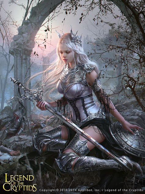 Legend of the Cryptids - Elefarda on Behance Legends Of The Cryptids, Legend Of The Cryptids, Illustration Fantasy, Warrior Girl, Fantasy Warrior, Arte Fantasy, Fantasy Illustration, Medieval Fantasy, Art Anime