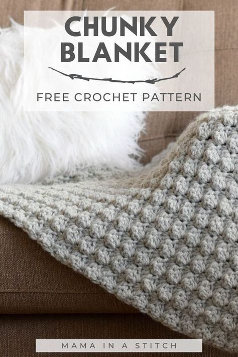 Chunky Crochet Blanket Pattern Free, Chunky Blanket Pattern, Bulky Yarn Crochet, Chunky Yarn Blanket, Chunky Yarn Crochet, Chunky Crochet Blanket Pattern, Zig Zag Crochet, Crochet Throw Pattern, Chunky Crochet Blanket