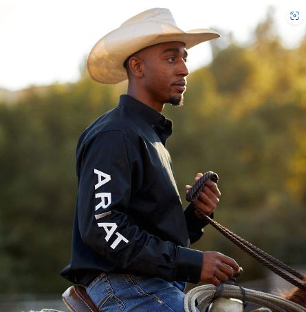 Ariat Shirts Stetson Hats, Stetson Hat, Fitted Shirts, Fitted Shirt, Twill Shirt, Range Of Motion, Hard Work, Black Tshirt, Team Logo