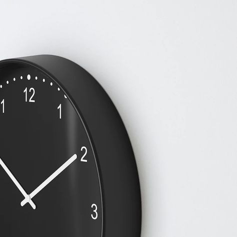 BONDIS Wall clock, black - IKEA Wall Clock Ikea, Ikea Gift Card, Ikea Gifts, Wall Clock Black, Plant Kitchen, Black Wall Clock, Organization Furniture, Table Clocks, Wall Table