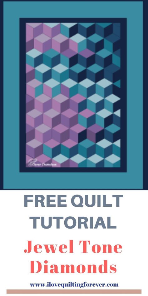 3d Quilt Blocks, Tumbling Blocks Quilt Pattern Free, Ivy Quilt, Industrial Color Palette, Tumbling Blocks Pattern, Illusion Quilts, Tumbling Blocks Quilt, Optical Illusion Quilts, Kid Quilts