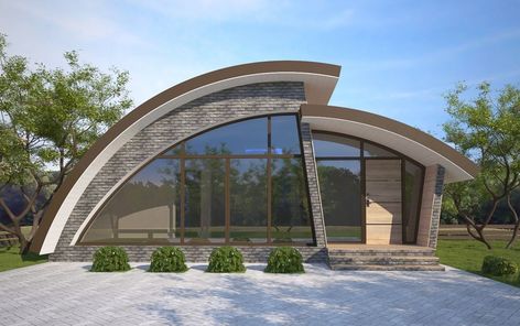 Auditorium Architecture, Curve Building, Quonset Homes, Quonset Hut Homes, Curved Roof, Circular Buildings, Architecture Blueprints, Round Building, Architecture Portfolio Design