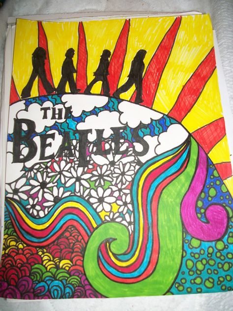 Image result for beatles poster Beatles Painting, Yellow Submarine Art, Beatles Theme, Beatles Poster, Trippy Backgrounds, Trippy Drawings, Beatles Art, Art Hobbies, Cute Canvas