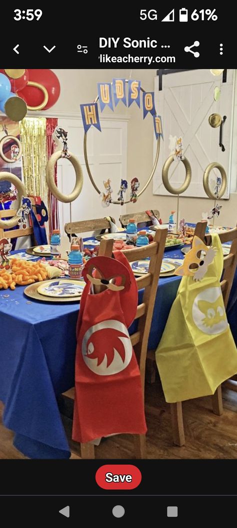 Sonic 6th Birthday, Sonic Decoration Ideas, Sonic Party Ideas Decoration, Sonic Christmas, Sonic Birthday Party, Sonic Party, Sonic Birthday, 8th Birthday, 7th Birthday