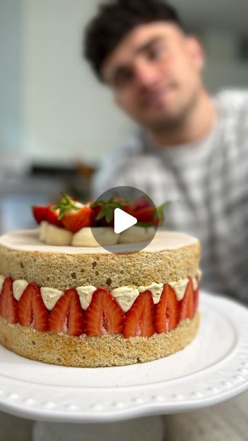 Matty on Instagram: "Summer Frasier Cake Recipe🍓⬇️   I think this one is up there with one of the nicest things I’ve baked so far! It’s the best Fraisier cake I’ve ever had - helps that is also the only one I’ve ever tried too 😂  This genoise cake is packed with vanilla, topped with a strawberry syrup, marzipan, white chocolate creme moussaline and plenty of strawberries! Perfect for summer ☀️🍓   The full method for this one is very long (includes a genoise sponge + creme mousseline), check my Frasier highlight and screenshot the recipe or find the full recipe pinned to comments👌  Ingredients Genoise Sponge: 7 large eggs 230g golden caster sugar 3tsp vanilla paste 230g plain flour 50g unsalted butter, melted  Crème Mousseline: 350g whole milk 4 large egg yolks 60g golden caster sugar 3 Frasier Cake, Fraisier Cake, Genoise Cake, Genoise Sponge, Chocolate Creme, Vanilla Paste, Strawberry Syrup, Egg Yolks, Caster Sugar