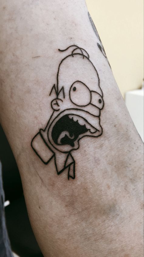 Tattoo Homer Homer Tattoos, Homer Simpson Tattoo, Simpsons Tattoo, Tattoo Concepts, Tattoo Project, Homer Simpson, I Tattoo, Tatting, Tattoos