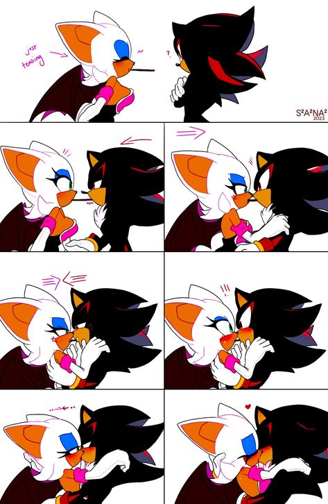 Pocky Day, Shadow And Rouge, Knuckles The Echidna, Class 1 B, Shadow Drawing, Rouge The Bat, Silver The Hedgehog, Sonic Fan Characters, Sonic Adventure