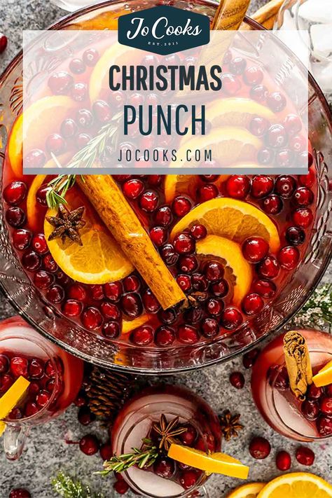 This sparkling bowl of Christmas Punch is one of the best Holiday drinks out there. Keep it non-alcoholic, or add vodka, rum or champagne. #christmaspunch #christmas #recipe Cheerwine Punch, Emily Enchanted, Holiday Punch Recipe, Cranberry Punch, Christmas Punch Recipes, Holiday Punch, Christmas Drink, Christmas Punch, Punch Recipe