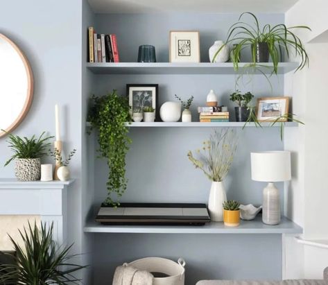 Everything you need to know about alcove shelving – ideas, DIY and decor tips – Style your Sanctuary Shelves In Alcove Living Room, Alcove Living Room, Alcove Storage Living Room, Creating Storage, Alcove Shelves, Alcove Storage, Alcove Shelving, Storage Living Room, Shelving Solutions