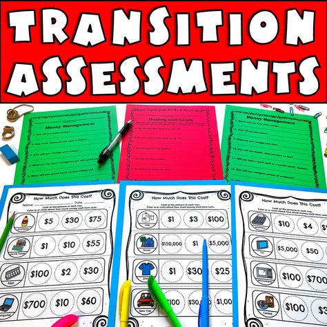 26 IEP transition assessments allow the special education teacher to chose text or picture based inquires to help make transition plans and IEP goals for life skills. Goals For Life, Individual Education Plan, Employability Skills, Plan For Life, Planning Pages, Student Plan, Living Skills, Iep Goals, Reading Comprehension Activities