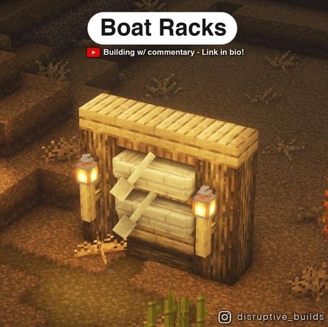 Minecraft Pirate Decoration, Minecraft Fishing Dock Easy, Minecraft Boat Storage, Boat Deck Minecraft, Boat Racks Minecraft, Fish Shack Minecraft, Minecraft Fishing Hut Interior, Minecraft Fishing House Interior, Minecraft Pirate Ship Interior