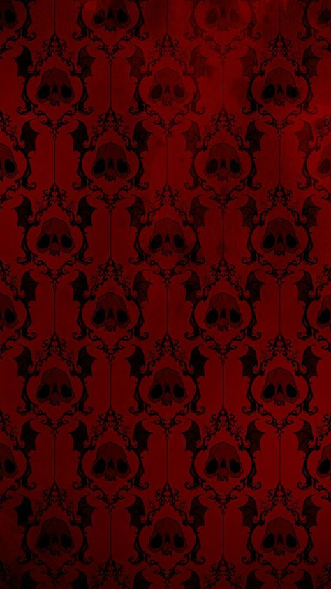 Red Goth Aesthetic, Gothic Background, Abigail Larson, Red Gothic, Gothic Pattern, Haunted Dollhouse, Goth Wallpaper, Gothic Wallpaper, Cute Fall Wallpaper